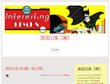 Tablet Screenshot of interestingtimes.ca